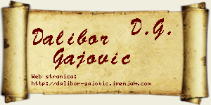 Dalibor Gajović vizit kartica